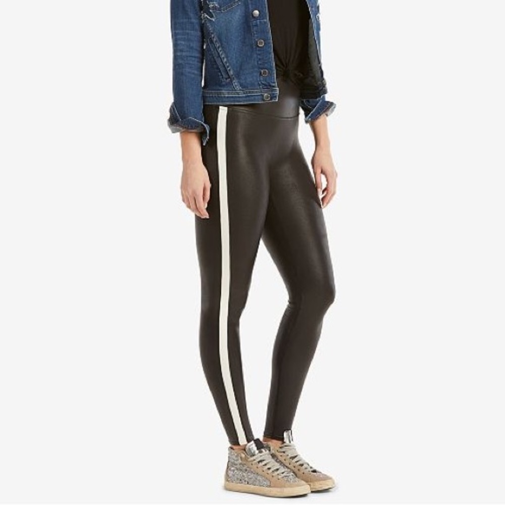Spanx Faux Leather Stripe Legging